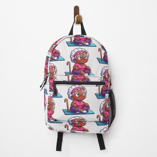 Item preview, Cute Afro Grandma Yoga Sticker | Elderly Woman Meditation designed and sold by Lulunza.