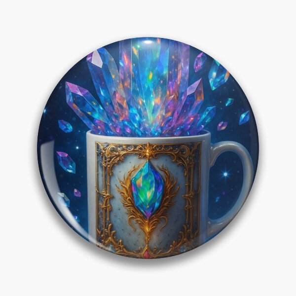 Item preview, Spooky Mug as a Crystal Treasure Cup | Gothic & Goblin Core designed and sold by CamillaCreation.