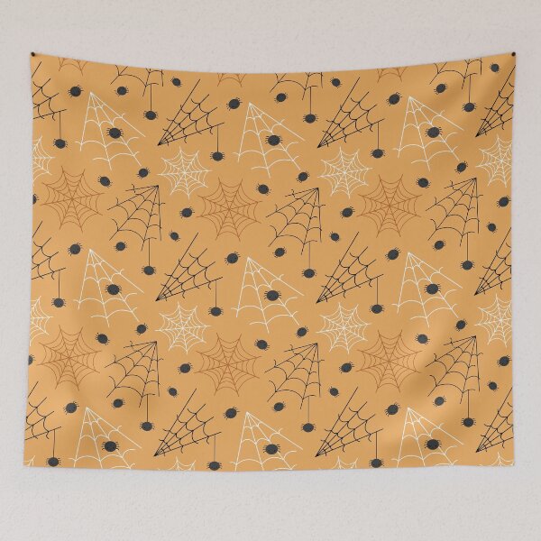 Item preview, Halloween Pattern with Spiders and Spiderwebs designed and sold by Julza Art.