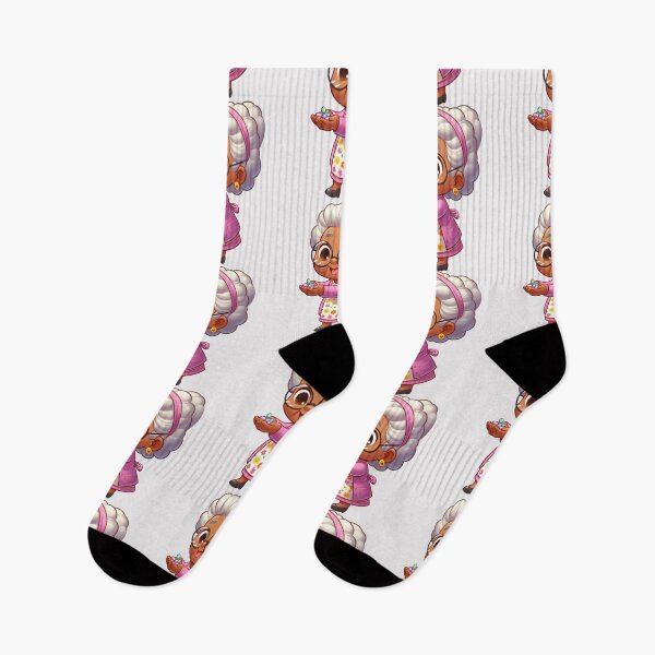 Item preview, Afro Grandma in Pink Dress Sticker | Cute Granny Cartoon Character designed and sold by Lulunza.