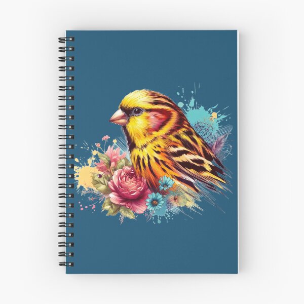Item preview, A beautiful, stylish, and harmonious Harzer Roller canary with various colorful leaves and flowers. designed and sold by Marcoshop10.