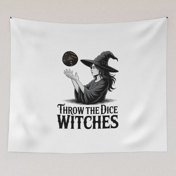 Item preview, Throw The Dice Witches - A perfect gift for Halloween lovers, dice game fans, and anyone who enjoys witchy magic vibes. designed and sold by ZyziowskyArt.