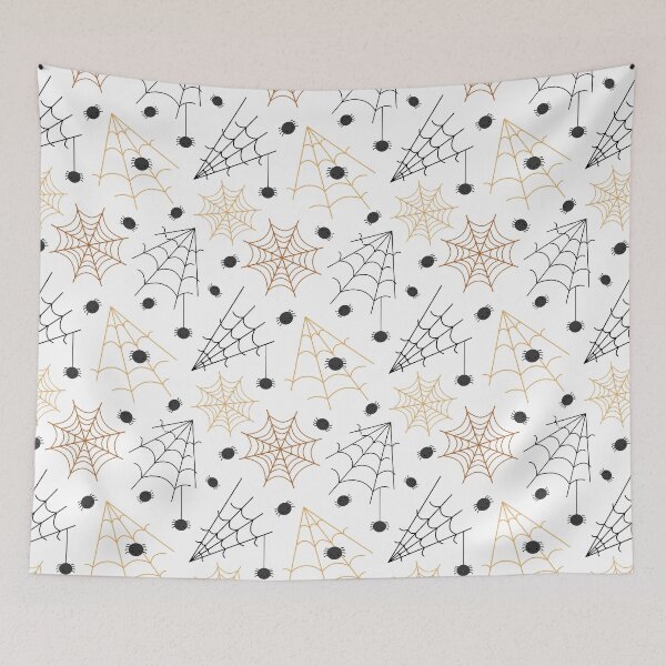 Item preview, Halloween Pattern with Spiders and Spiderwebs designed and sold by Julza Art.