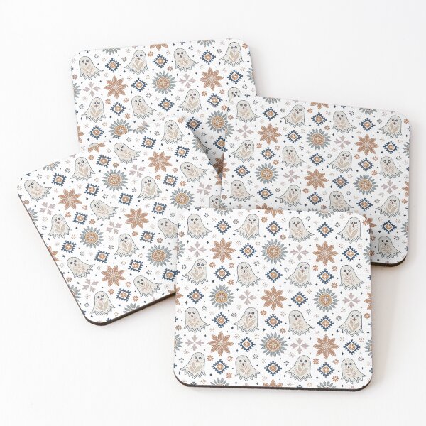 Item preview, Geometric Ghosts & Rosettes | Nordic Halloween designed and sold by Shuga-Design.