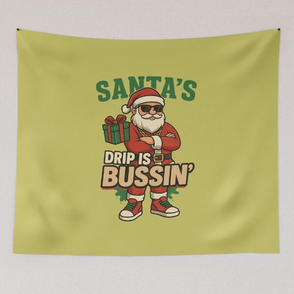Item preview, Santa’s Drip Is Bussin’ – Funny Gen Z Christmas Meme designed and sold by Meandmyshop.