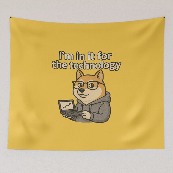 Item preview, Dogecoin Realism – “I’m in it for the Technology” Meme designed and sold by Bratak.