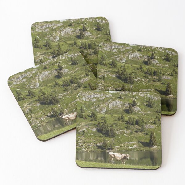 Item preview, Swiss Cow by the Mountain Lake designed and sold by alicjamiekina.