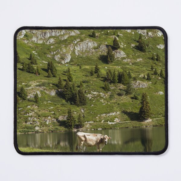Item preview, Swiss Cow by the Mountain Lake designed and sold by alicjamiekina.