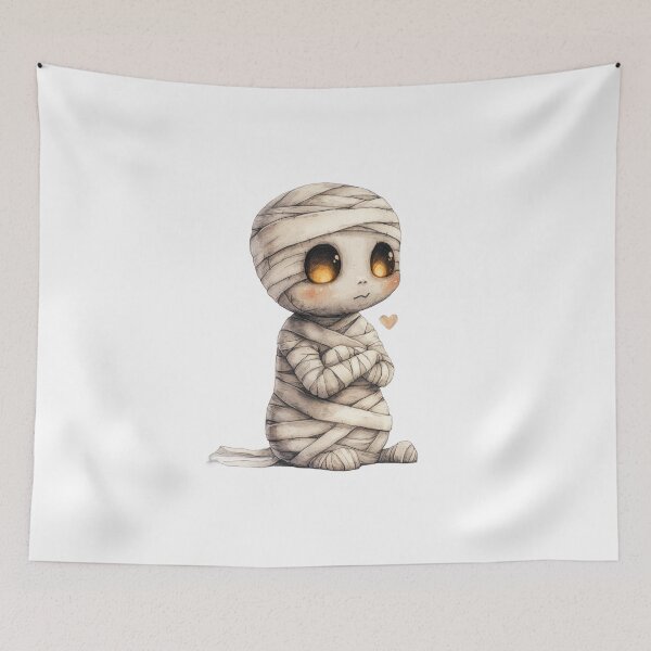 Item preview, Cute Kawaii Mummy with Glowing Eyes designed and sold by Jonaree Art Design.
