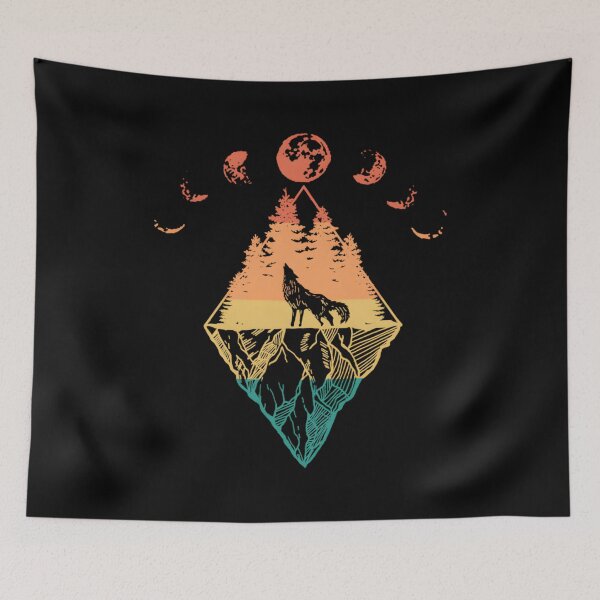 Item preview, Howling Wolf Phases Of The Moon designed and sold by hzibfldecjq42.