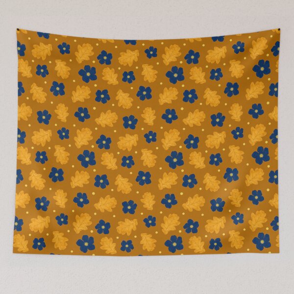 Item preview, Autumn flowers pattern  designed and sold by Of Ink and Earth.
