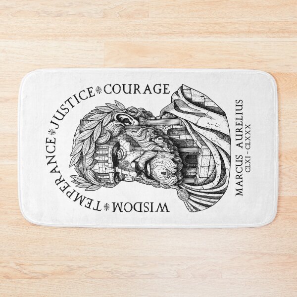Item preview, Stoic Virtues Marcus Aurelius Stone Temple Stoicism designed and sold by GrandeDuc.