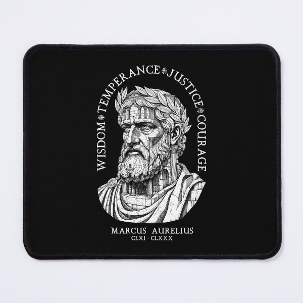 Item preview, Stoic Virtues Marcus Aurelius Stone Temple Stoicism designed and sold by GrandeDuc.