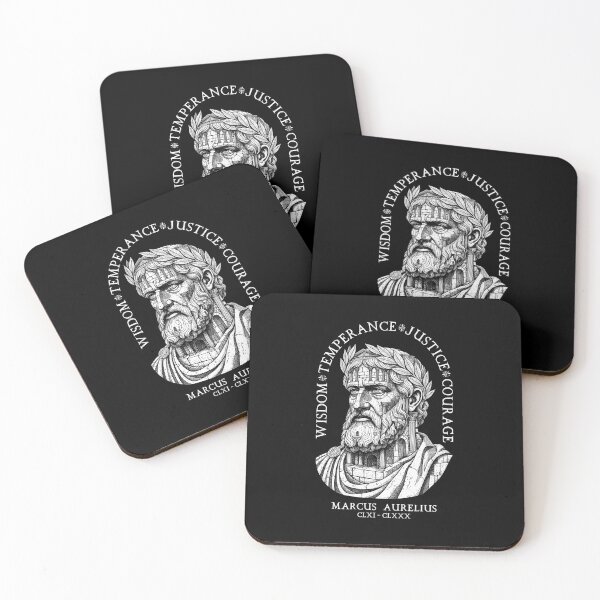 Item preview, Stoic Virtues Marcus Aurelius Stone Temple Stoicism designed and sold by GrandeDuc.