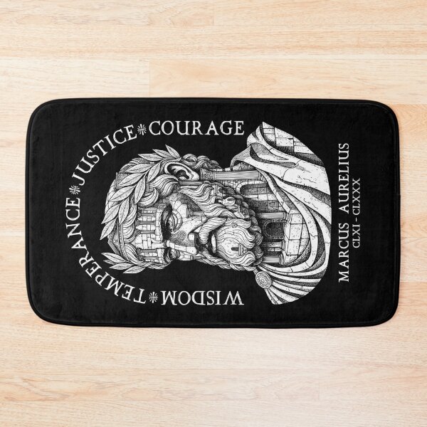 Item preview, Stoic Virtues Marcus Aurelius Stone Temple Stoicism designed and sold by GrandeDuc.