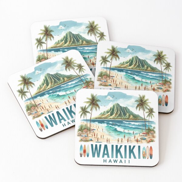 Artikelvorschau, Waikiki Surf Beach entworfen und verkauft von vectcd.