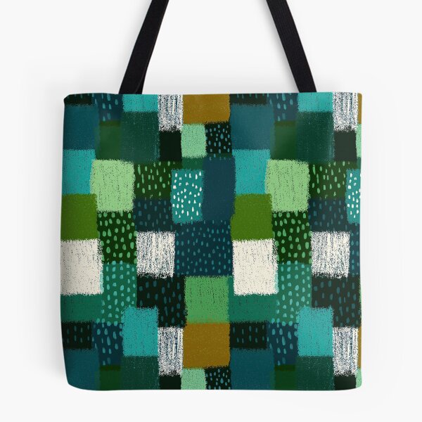 Item preview, Artistic patchwork pattern in shades of soothing green designed and sold by Piotrek0001.