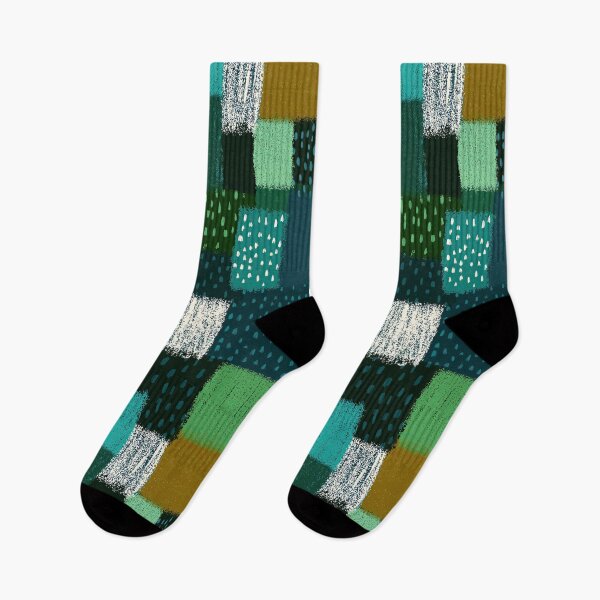 Item preview, Artistic patchwork pattern in shades of soothing green designed and sold by Piotrek0001.