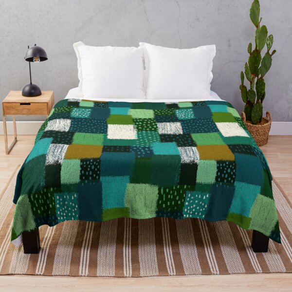 Item preview, Artistic patchwork pattern in shades of soothing green designed and sold by Piotrek0001.