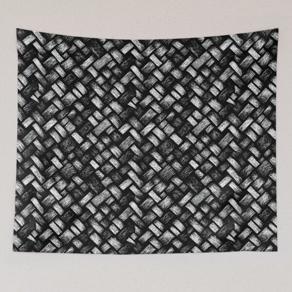 Item preview, Graphic pattern imitating a black and white basketweave designed and sold by Piotrek0001.