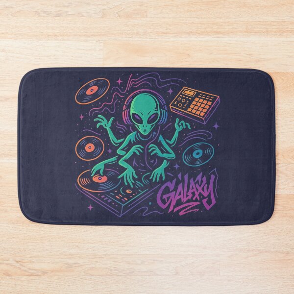 Item preview, Neon Galaxy DJ – Line Art Style Extraterrestrial Mixer designed and sold by KrintoryTees.