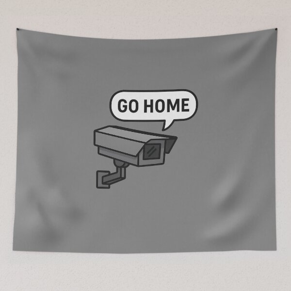 Item preview, $GOHOME Surveillance Satire – Anti-Surveillance Meme designed and sold by Bratak.