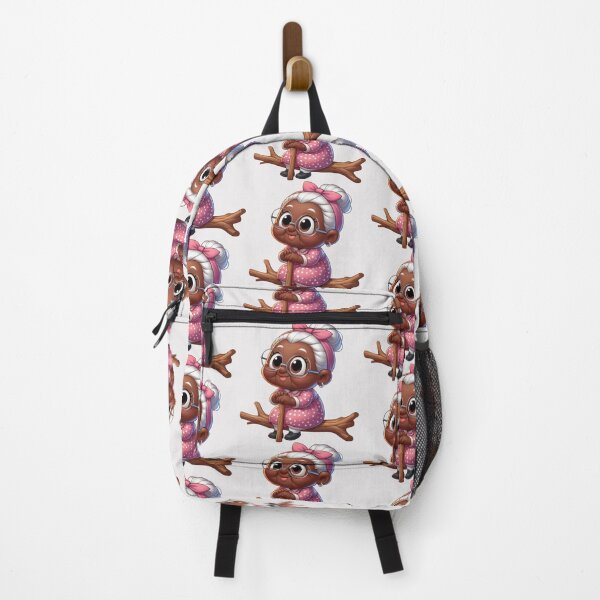 Item preview, Afro Grandma in Floral Dress Sticker | Cute Granny Cartoon designed and sold by Lulunza.