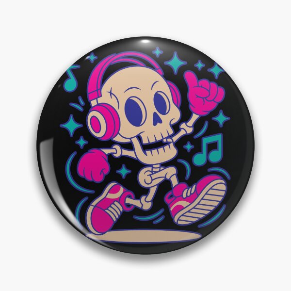 Item preview, Dancing Skeleton with Headphones – Cool Music Party Design designed and sold by TipTop GFX.