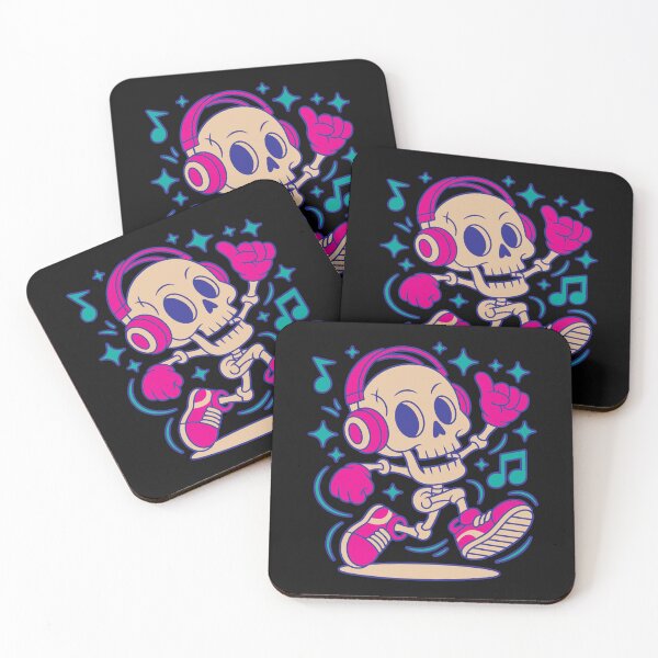 Item preview, Dancing Skeleton with Headphones – Cool Music Party Design designed and sold by TipTop GFX.