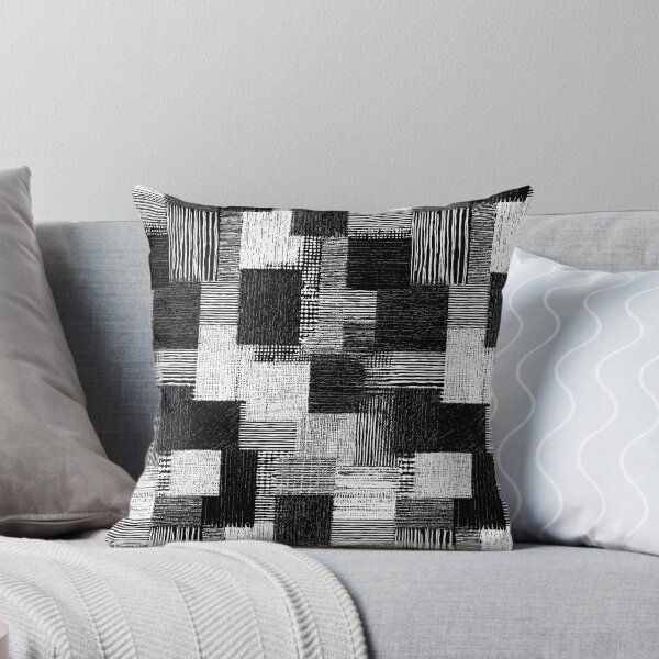 Item preview, Abstract black and white patchwork of various graphic textures designed and sold by Piotrek0001.
