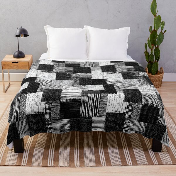 Item preview, Abstract black and white patchwork of various graphic textures designed and sold by Piotrek0001.