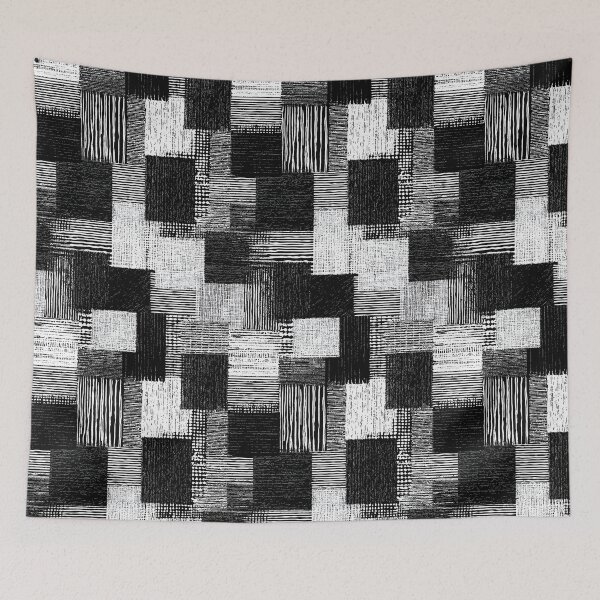 Item preview, Abstract black and white patchwork of various graphic textures designed and sold by Piotrek0001.