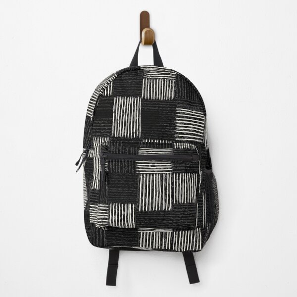 Item preview, Monochrome woven checkerboard pattern of hand-drawn lines designed and sold by Piotrek0001.