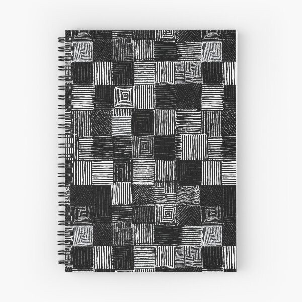 Item preview, Abstract patchwork pattern of squares and hypnotic lines designed and sold by Piotrek0001.