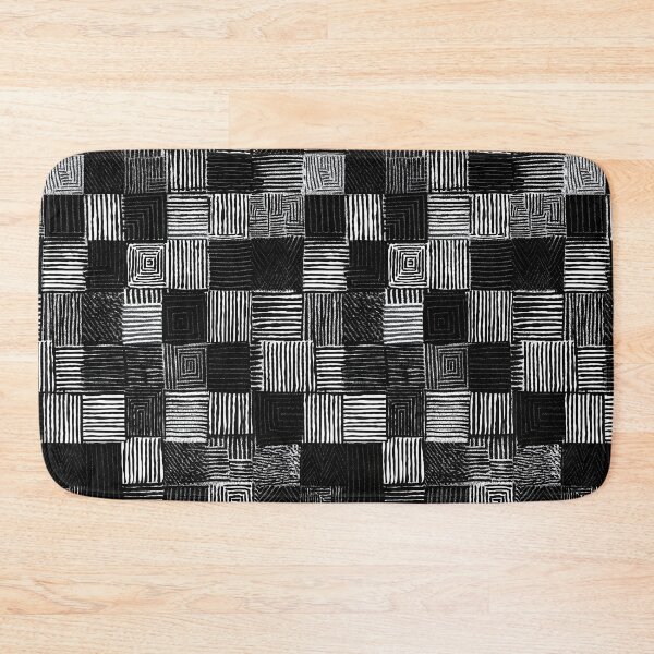 Item preview, Abstract patchwork pattern of squares and hypnotic lines designed and sold by Piotrek0001.