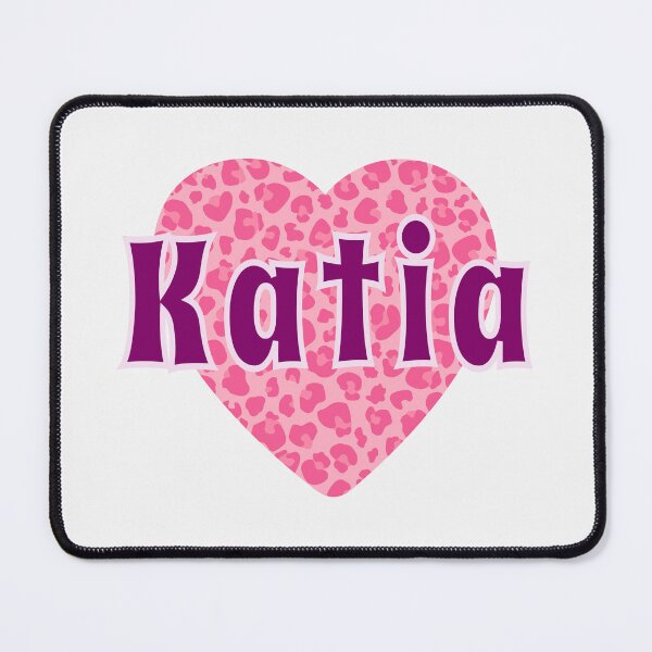 Item preview, Katia Name Pink Leopard Heart designed and sold by Jeallan Designs.