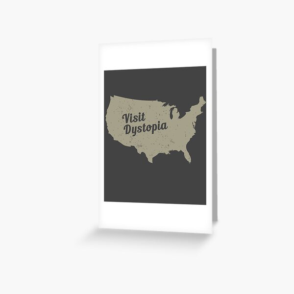 Visit Dystopia: Vintage Look United States Image Greeting Card
