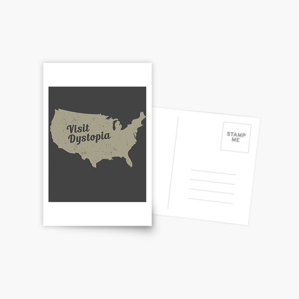 Visit Dystopia: Vintage Look United States Image Postcard