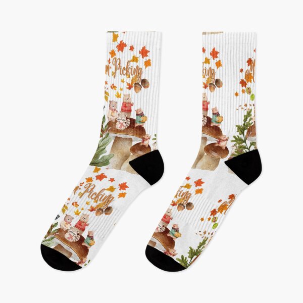 Item preview, Cute Autumn Animals Mushroom Picking Adventure designed and sold by Cherry Peony.