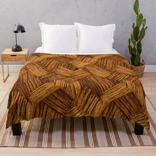 Item preview, Warm wooden pattern resembling a woven herringbone parquet designed and sold by Piotrek0001.