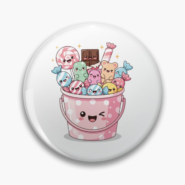 Item preview, Cute Kawaii Bucket of Candy designed and sold by istoriadesign.
