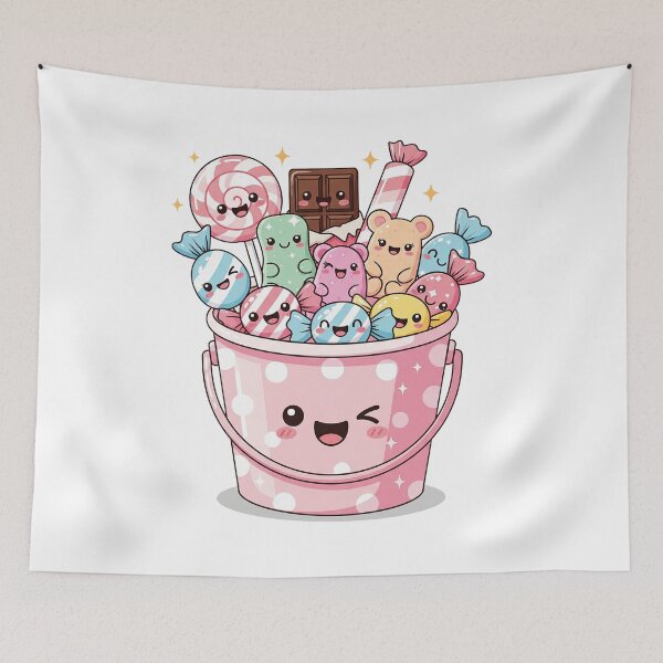 Item preview, Cute Kawaii Bucket of Candy designed and sold by istoriadesign.