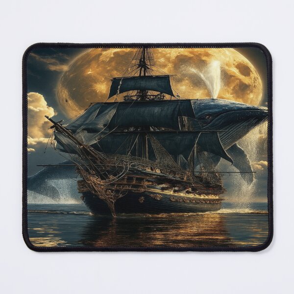 Item preview, Mystic Pirate Ship and Whale Under the Full Moon designed and sold by VISTRAS.
