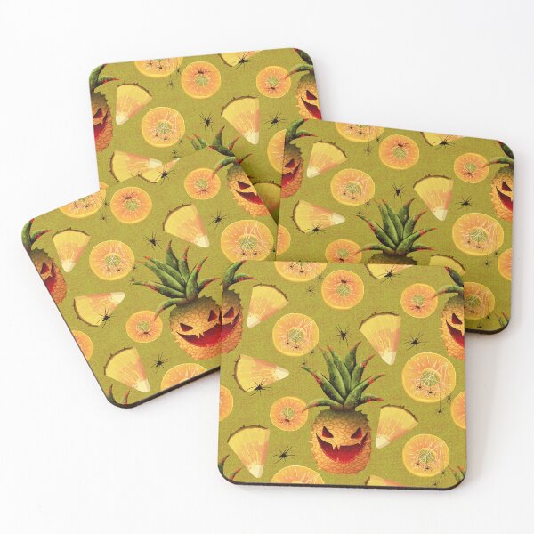 Item preview, Spooky Pineapple Halloween Pattern designed and sold by Veata.