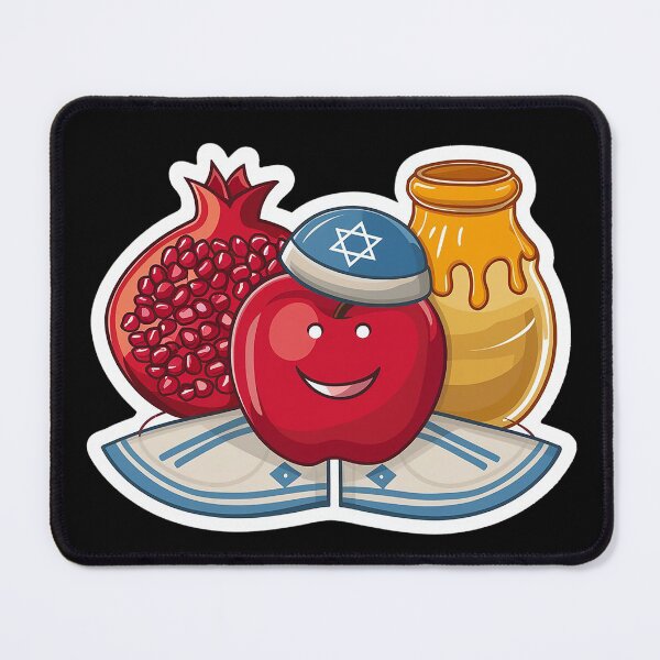 Item preview, Festive Rosh Hashanah Apple with Honey & Pomegranate designed and sold by YG - YiddisheGesheft.