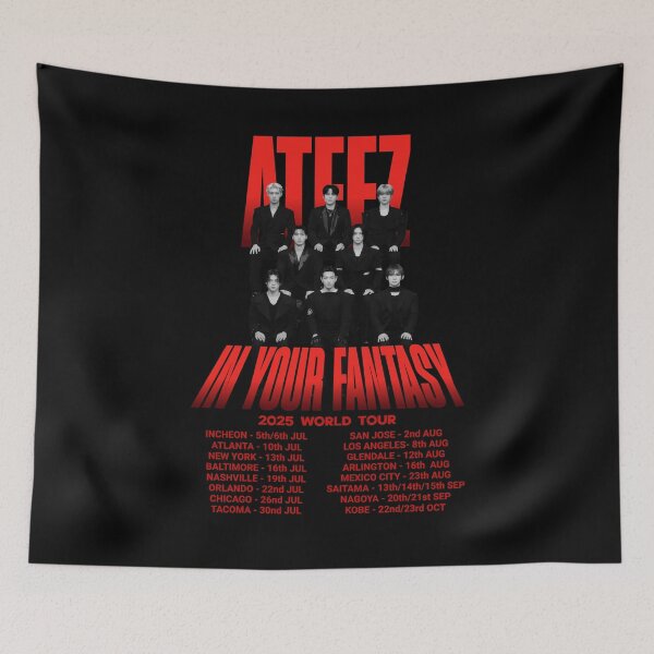 Item preview, ATEEZ In Your Fantasy 2025 World Tour T-Shirt designed and sold by Popsical  Prints.