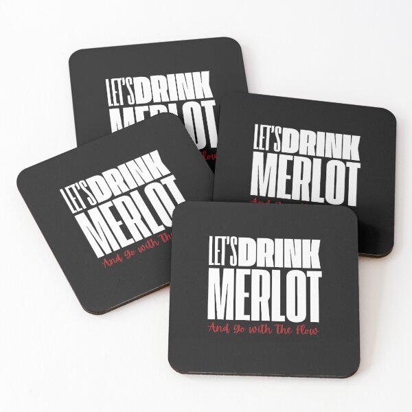 Item preview, Let’s Drink Merlot and Go With the Flow – Funny Wine Lover Design designed and sold by Fig Tree Lane - Art &Tees.