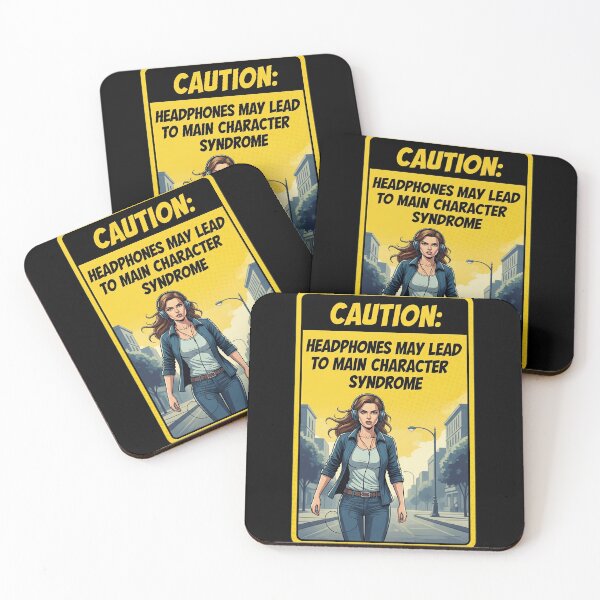 Item preview, CAUTION! HEADPHONES MAY LEAD TO MAIN CHARECTER SYNDROME designed and sold by Gnfree.