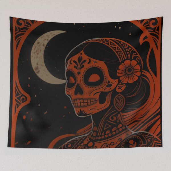 Item preview, Colorful Catrina Illustration - Day of the Dead Art and Mexican Tradition designed and sold by  Ojo de Lilith.