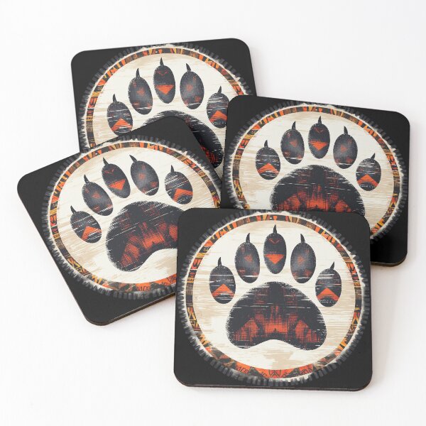 Item preview, Bear paw tribal design – symbol of nature, wilderness and strength in retro style designed and sold by Meiersbeste.